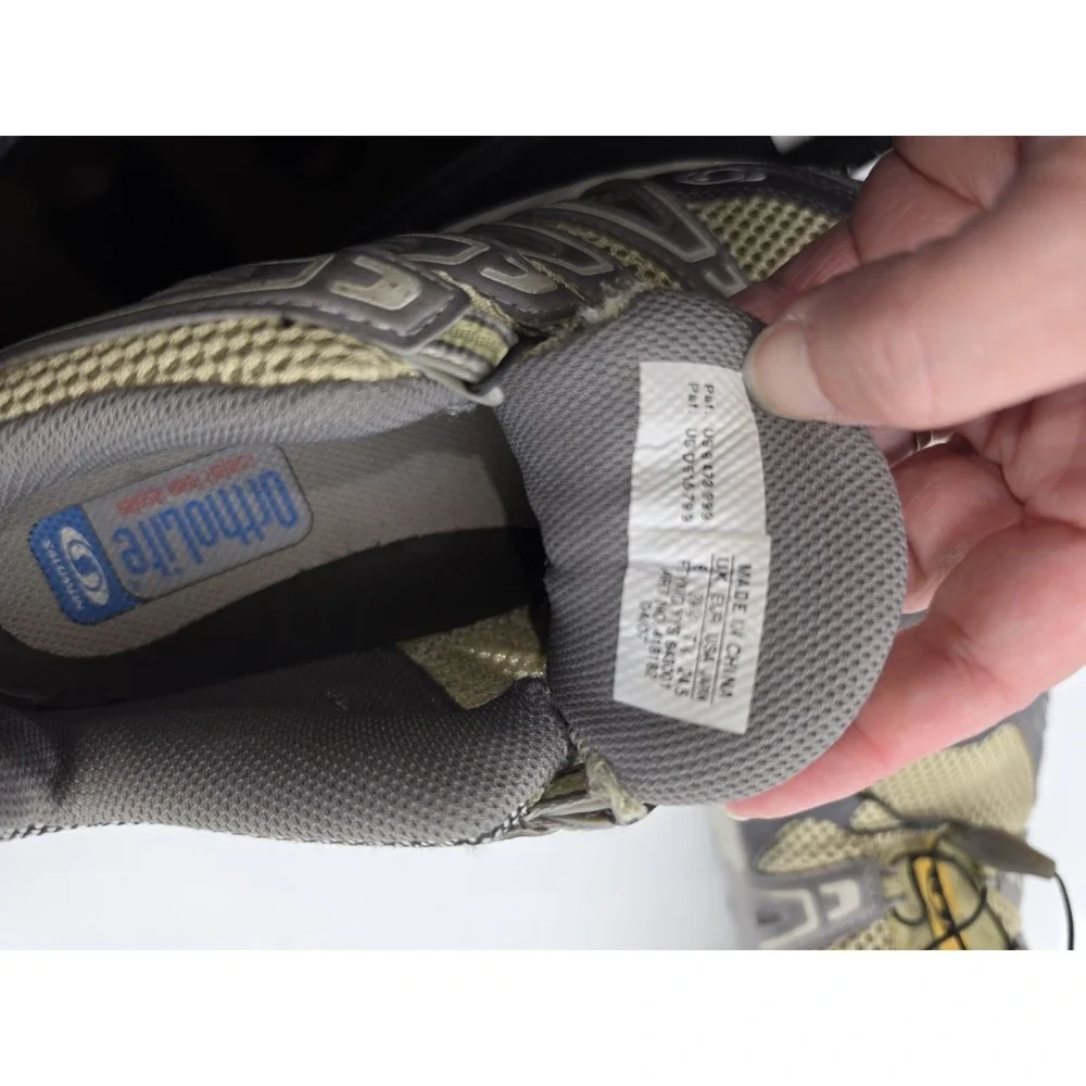 Salomon XA Comp 3 Women's Trail Running Shoes - Gray & Yellow Size 7.5